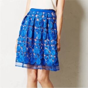 Anthropologie Eva Franco A-line Blue Skirt